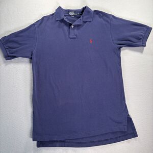 Polo Ralph Lauren Mens Navy Blue Short Sleeve Polo Shirt Classic Fit MEDIUM